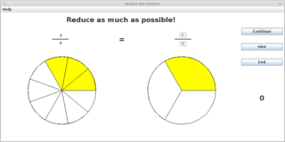 Educative program to practice fractions