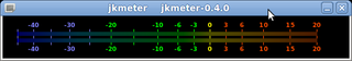 horizontal or vertical bargraph audio level meter for Jack Audio Connection Kit