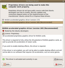 transitional package for driver management GUI