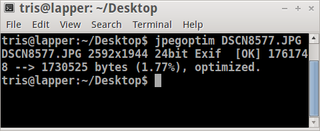 utility to optimize jpeg files