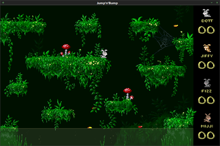 cute multiplayer platform game with bunnies
