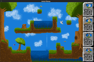cute multiplayer platform game with bunnies