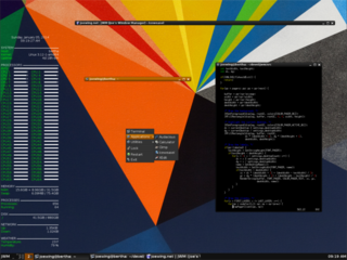 very small lightweight pure X11 window manager with tray and menus
