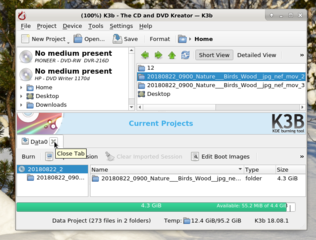 step-by-step - write DVD with k3b (21 from 25) - close Tab