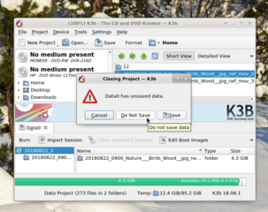 Sophisticated CD/DVD burning application