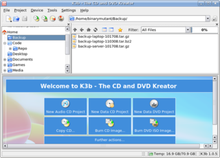 Sophisticated CD/DVD burning application