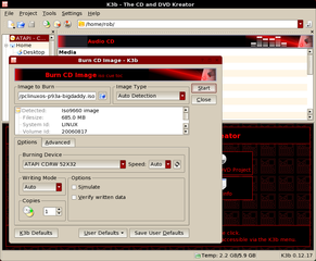Sophisticated CD/DVD burning application