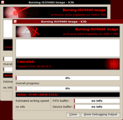 Sophisticated CD/DVD burning application