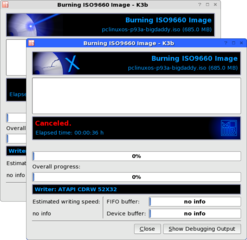 Sophisticated CD/DVD burning application