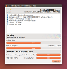 Sophisticated CD/DVD burning application