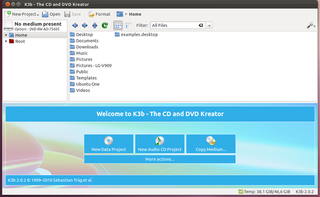 Sophisticated CD/DVD burning application