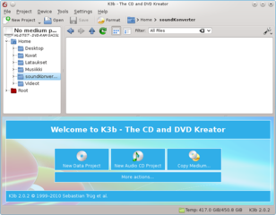 Sophisticated CD/DVD burning application