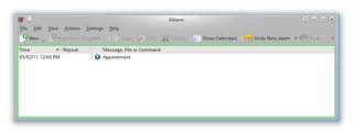 alarm message, command and email scheduler
