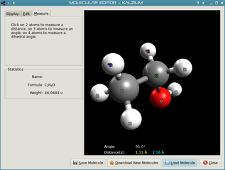 Molecular editor measuring Ethanol