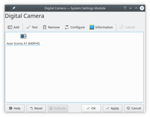 digital camera support for KDE applications