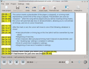 Karaoke lyrics editor