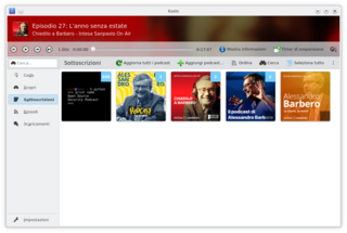 Kirigami-based podcast player