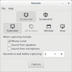 Kazam the app for your linux system, make screen recordings!