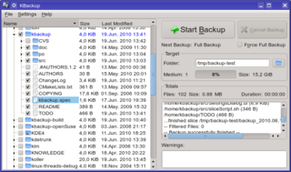 Easy to use backup program