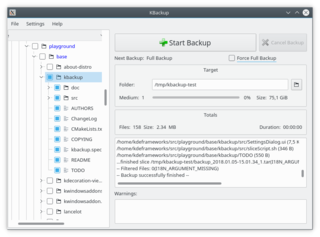 Easy to use backup program