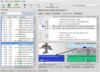 visualisation tool for the Valgrind profiler