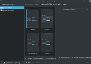 KDE configuration module for GTK+ 2.x and GTK+ 3.x styles selection