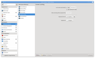 KCM Module for kscreenlocker
