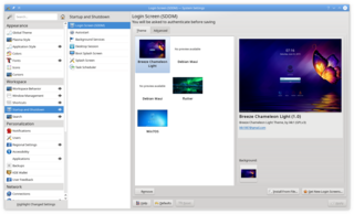 KCM module for SDDM