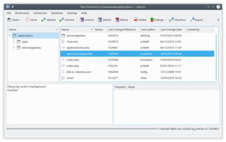 Subversion client with tight KDE integration
