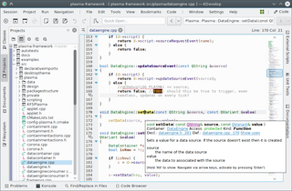 Kdevelop5 with Breeze theme