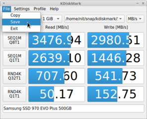 simple open source disk benchmark tool for Linux distros