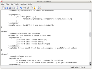 basic text editor for KDE