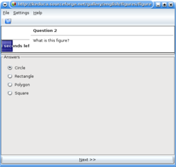 interactive form-based tests for KDE