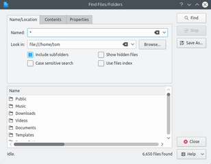 file search utility by KDE