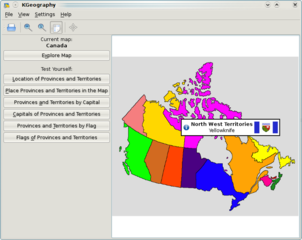 geography learning aid for KDE