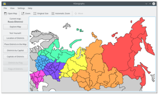 geography learning aid for KDE