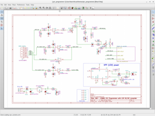 KiCad Eeschema editor for schematics