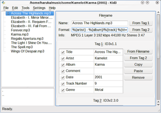 Audio tag editor