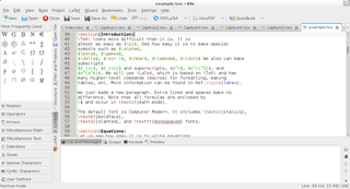 KDE Integrated LaTeX Environment