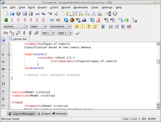KDE Integrated LaTeX Environment