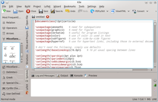 KDE Integrated LaTeX Environment
