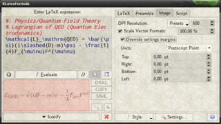 GUI to easily get an image from a LaTeX formula or equation