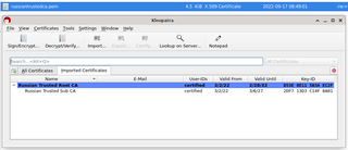 Certificate Manager and Unified Crypto GUI