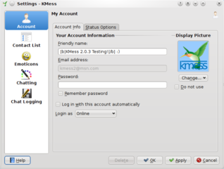 MSN messenger for KDE