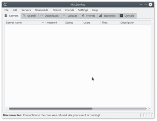 KMLDonkey is an advanced GUI frontend for the MLDonkey P2P core.