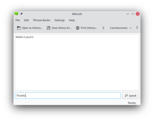 type-and-say frontend for speech synthesizers