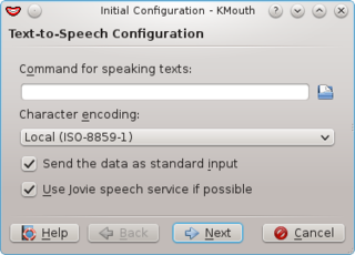 type-and-say frontend for speech synthesizers