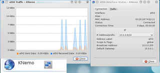 network interfaces monitor for KDE's systray