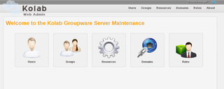 Kolab administration web interface