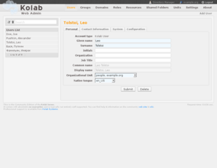 Kolab administration tool